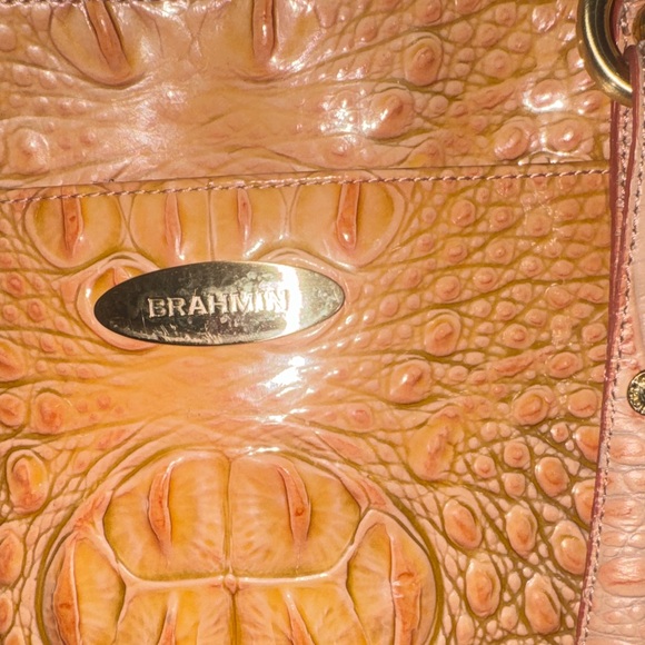 Brahmin Light Brown Croc-Embossed Tote - Picture 3 of 16